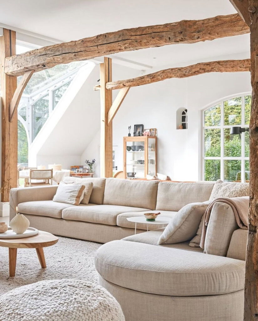 grote hoekbank in boerderij woning