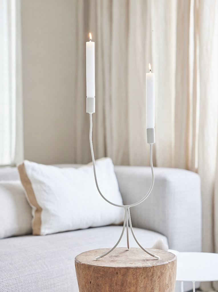 woonkamer met kandelaar