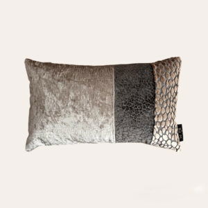 Sierkussen Jill Taupe/Grijs – Luxe Velours met Print