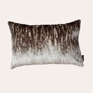 Sierkussen Celia zandkleur – Luxe velours met print