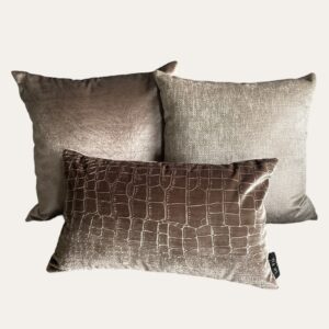 Sierkussen set Brons: Luxe Velours met Diverse Motieven - Nanny