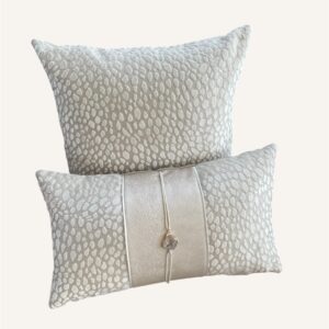 Sierkussen Set Elodie Offwhite – Luxe Velours met Druppel