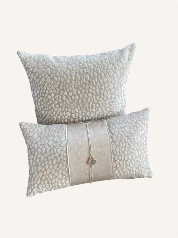 Sierkussen Set Elodie Offwhite – Luxe Velours met Druppel