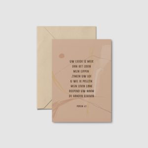 Kaart, Uw liefde is meer dan het leven + envelop