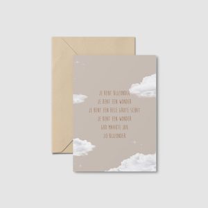 Kaart, je bent bijzonder, je bent een wonder + envelop