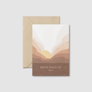 Kaart, in Uw licht zien wij het licht + envelop