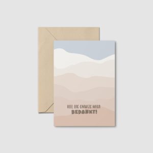 Kaart, heel erg onwijs mega bedankt + envelop