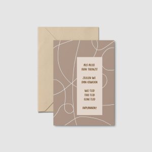 Kaart, als alles even tegenzit + envelop